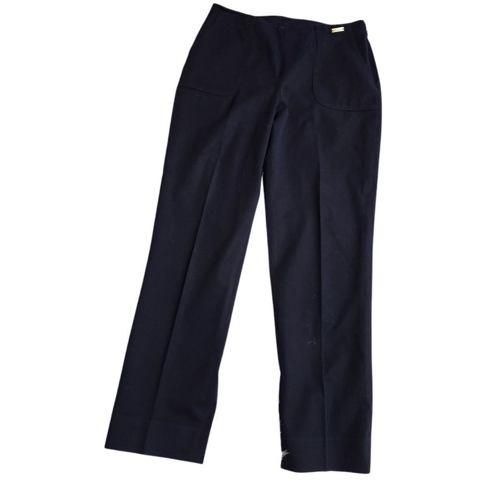 St. John Sport Womens Black Straight Leg Dress Pants Sz 10